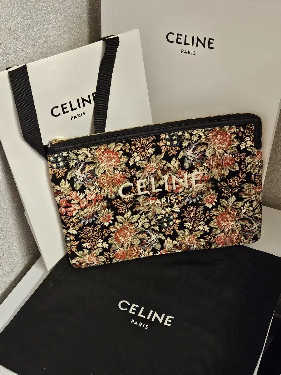 Seline Floral Jacquard Clutch Bag