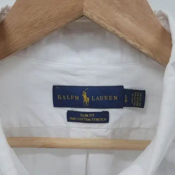 RALPH LAUREN 폴로 랄프로렌 화이트  셔츠 공용 L G A315