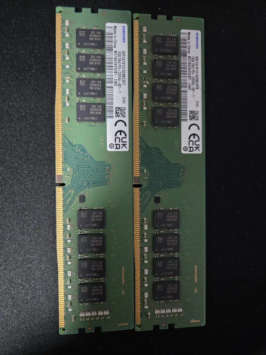 삼성전자 ddr4 3200aa 16기가 두개팝니당.