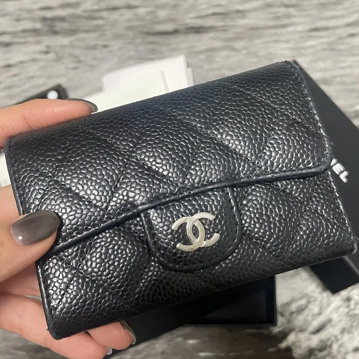 (Genuine) Chanel Card Holder Silver