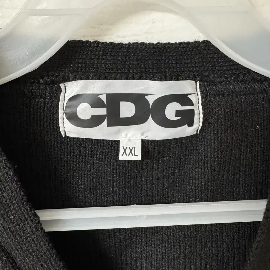 CDG 스쿨 가디건 블랙 XXL 새상품