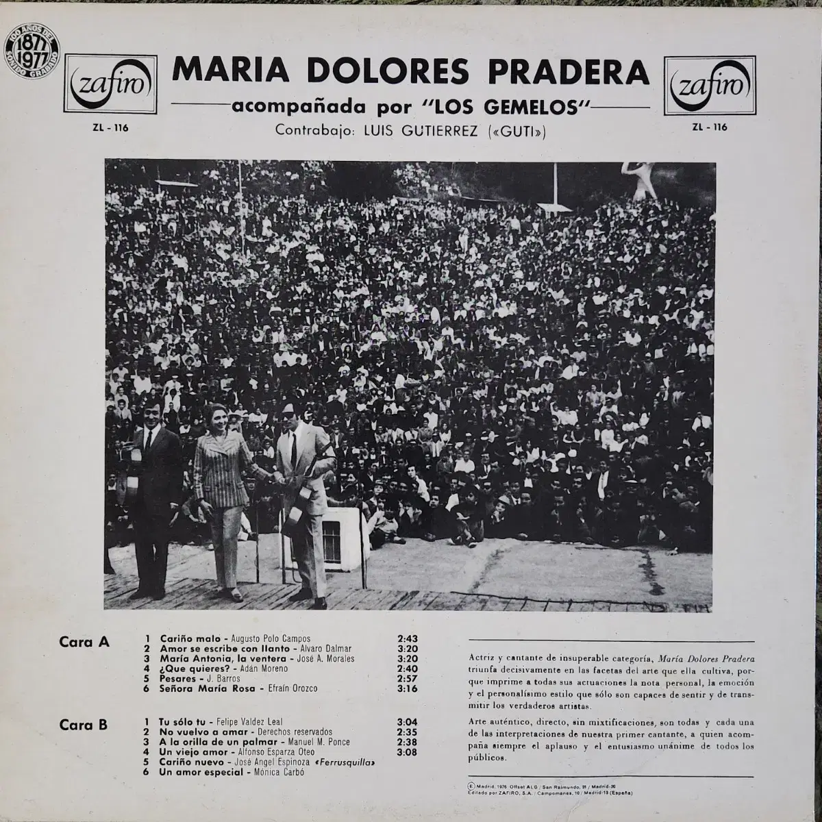 마리아 돌로레스(Maria dolores,라틴뮤직의 어머니) LP