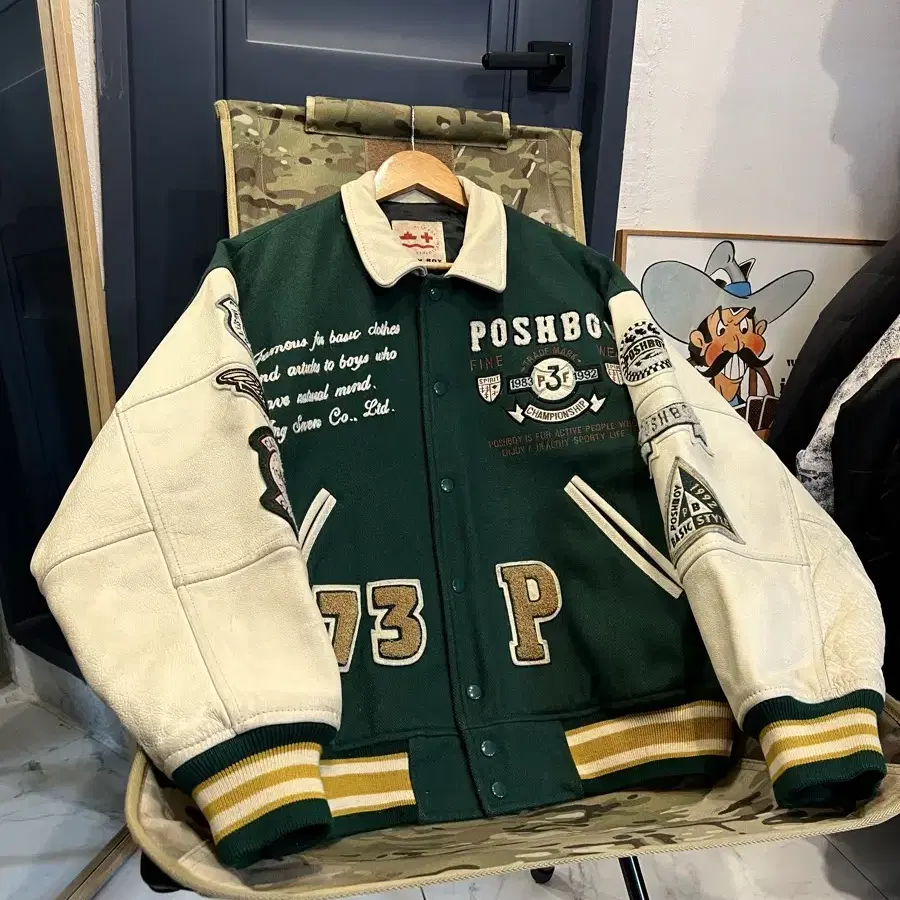 1990s POSHBOY VARSITY 포쉬보이 울레더바시티자켓