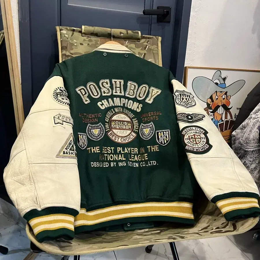 1990s POSHBOY VARSITY 포쉬보이 울레더바시티자켓