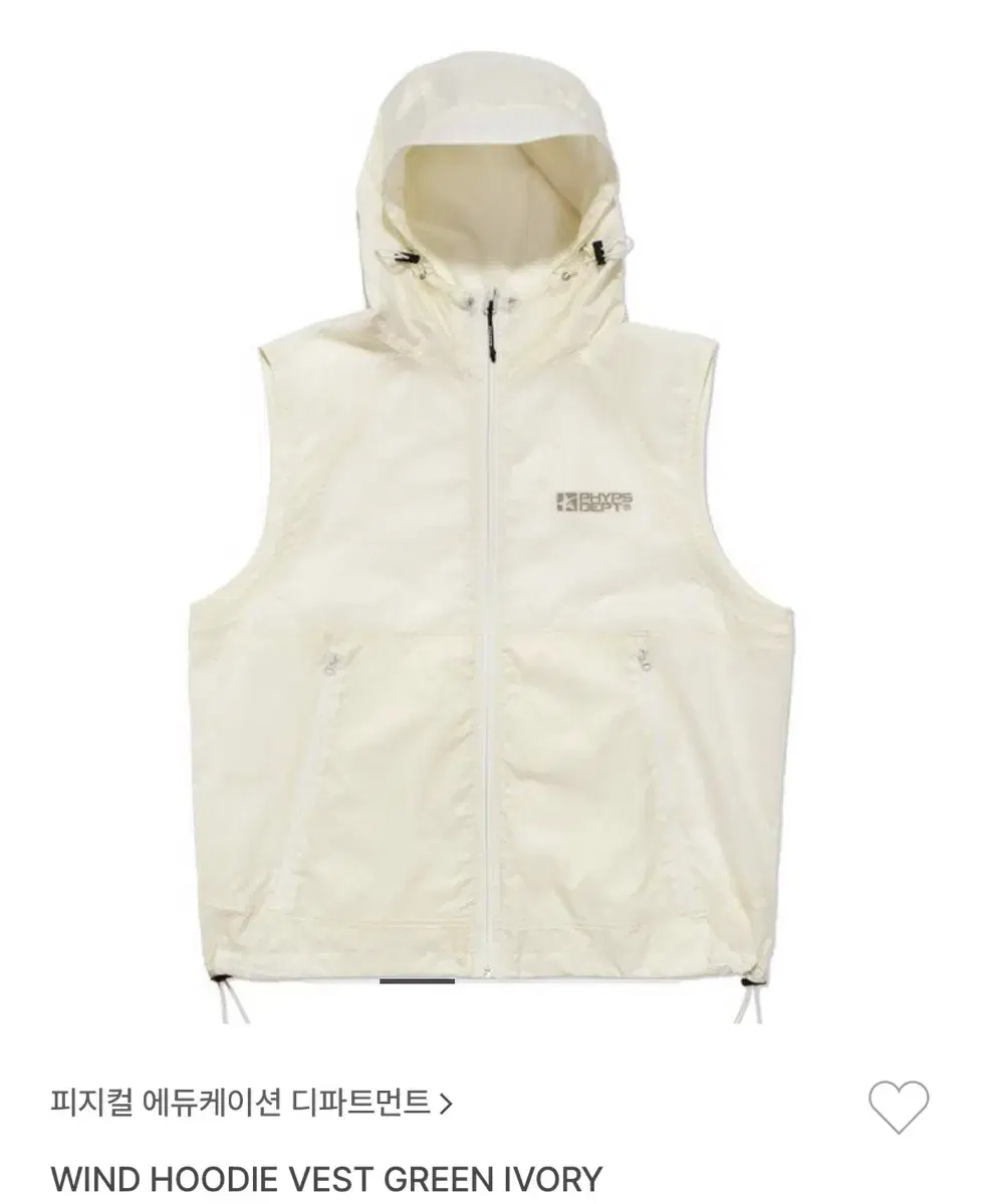 PHYPS WIND HOODIE VEST IVORY