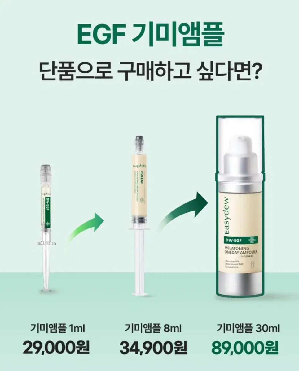 [이지듀] EGF 기미앰플 15ml+0.7ml 세트 (새상품)