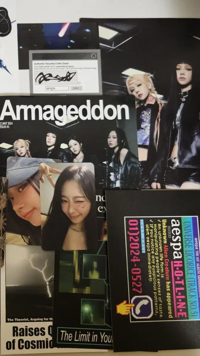 1.0 aespa Armageddon Unsealed Album zine giselle Photocard