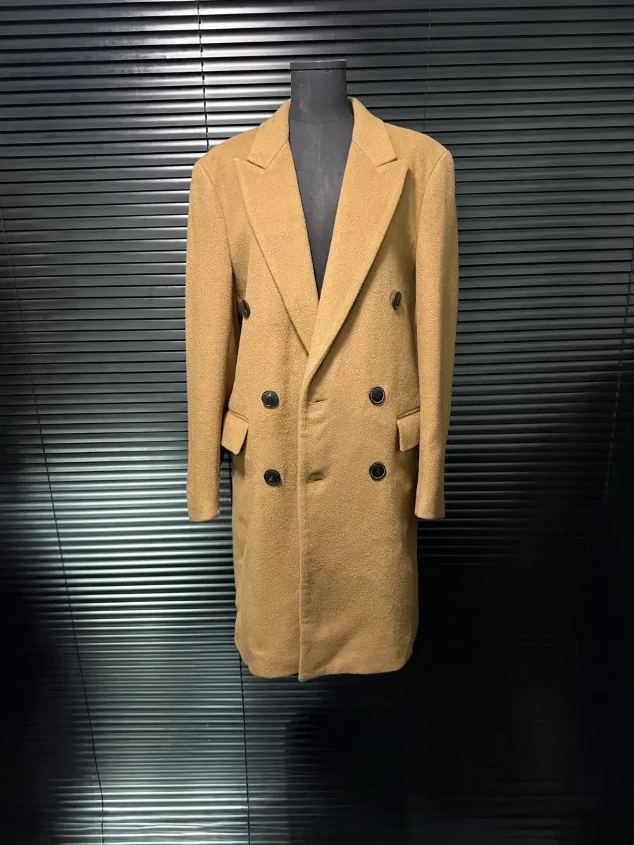 Anderson-Bell Anderson-Bell Camel Peaked Collar Double Woolen Wool Coat M 95