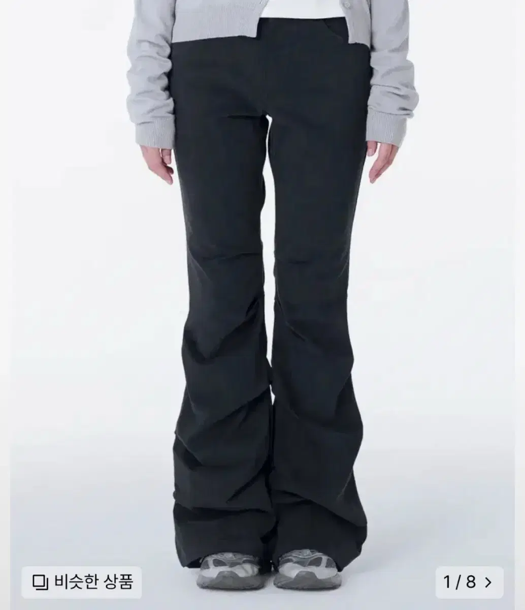 미세키서울 Shirring bootscut pants black 새제품