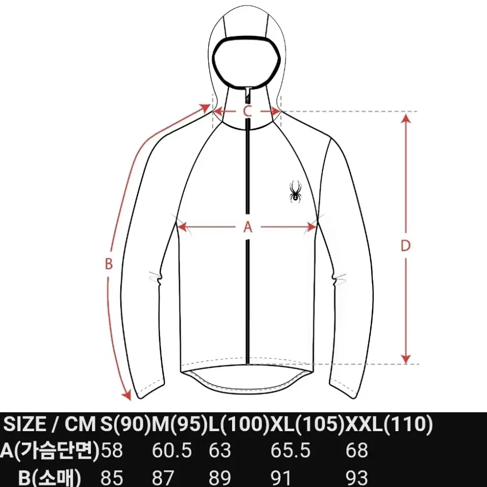 스파이더 라인 블록 플리스 집업