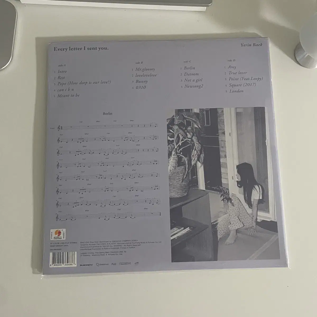 (개봉)백예린 1집 Every letter I sent to you LP