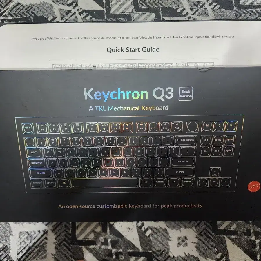 키크론 Q3 노브 keychron Q3 knob 화이트 갈축 팝니다