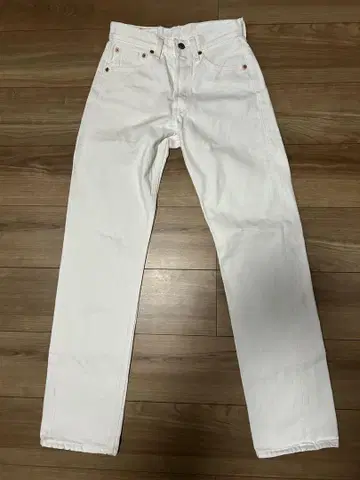 90's Levis USA제 리바이스501e 화이트 W27 아이보리