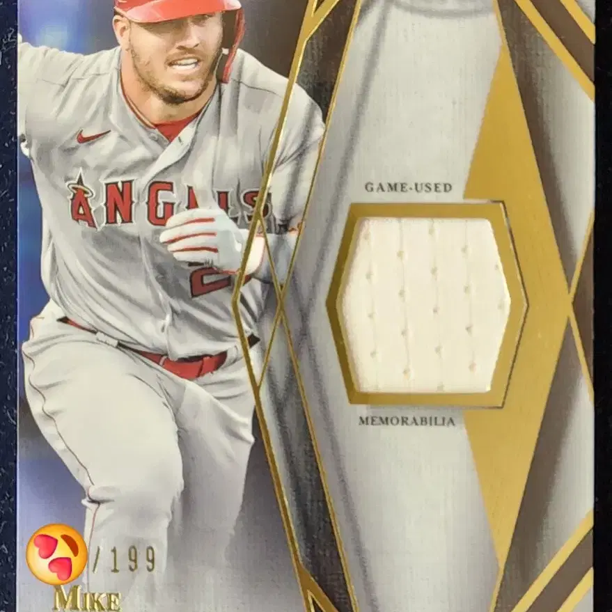 Topps Tier One Mike Trout 유니폼 카드 1장