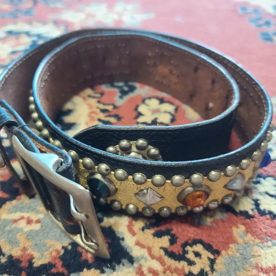 50s Leather Studded Belt