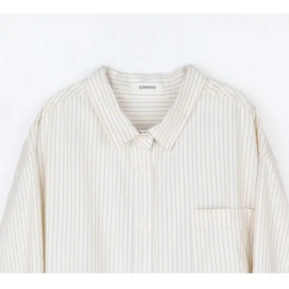 리넨느 snow stripe shirt (cream)