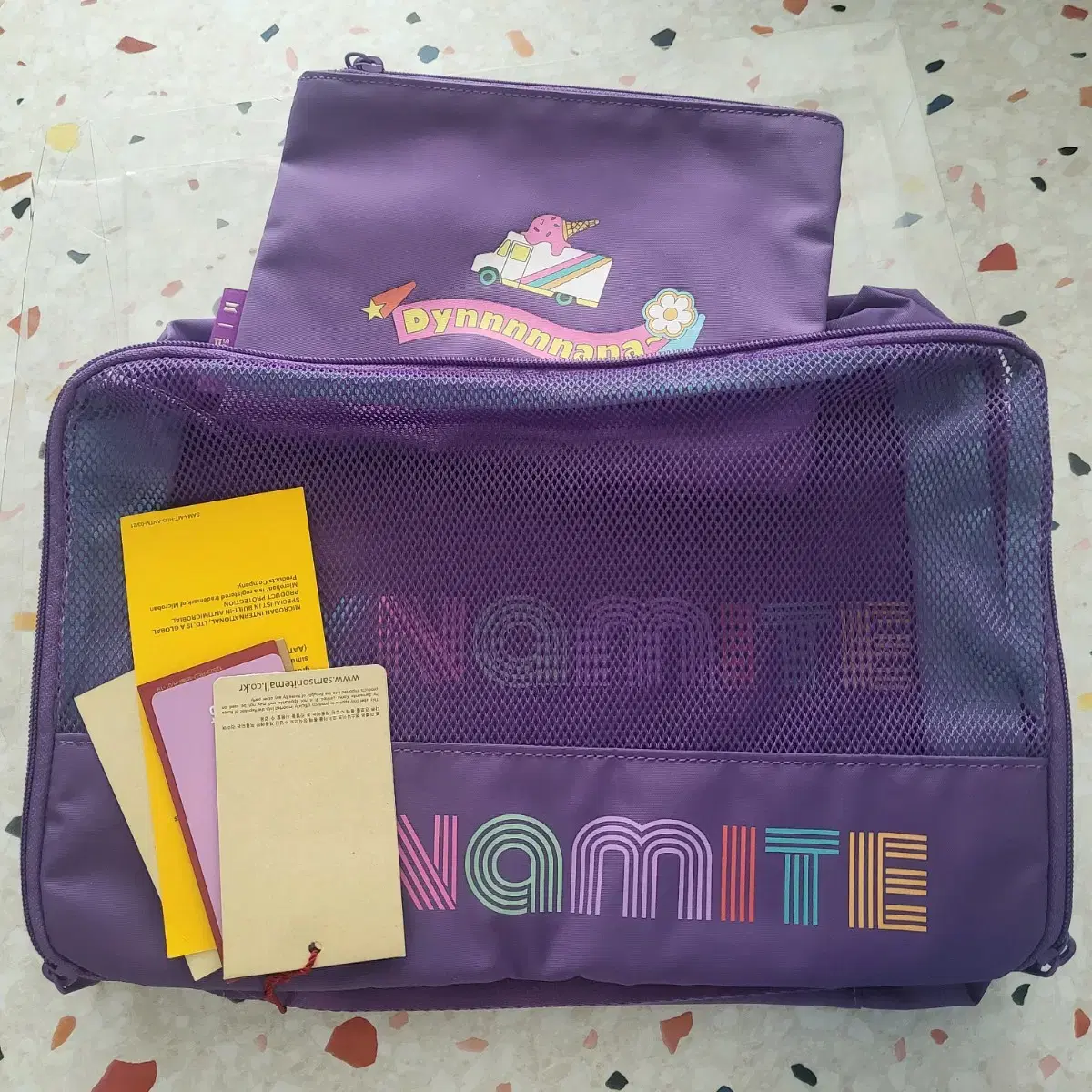 bts dynamite SR travel pouch 3pcs violet