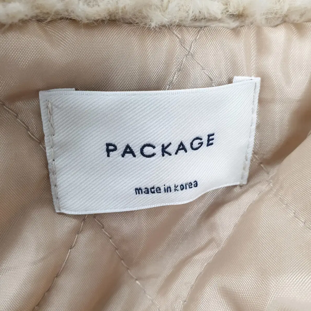 빈티지 만원샵 PACKAGE 베이지 카라 퍼자켓