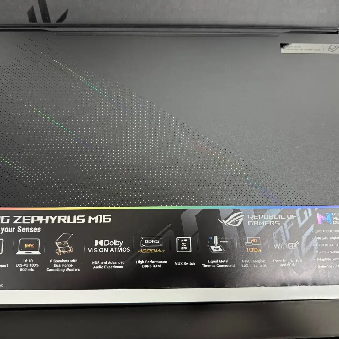 ASUS ROG제피러스 M16 GU603ZM I9-12세대 노트북 풀박스