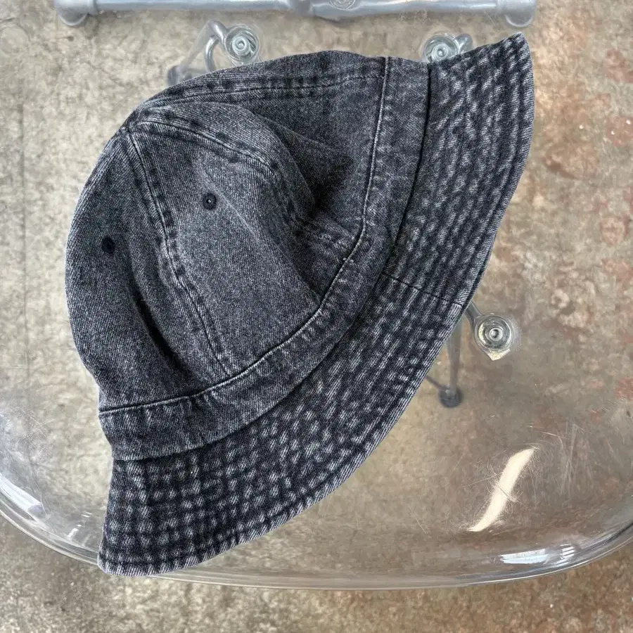 Black denim bucket hat