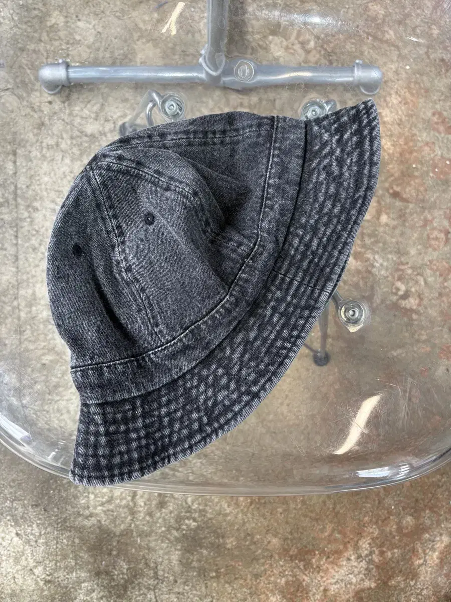 Black denim bucket hat