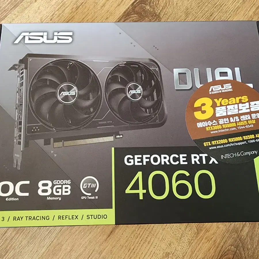 그래픽카드ASUS RTX4060  V2 O8G OC 8GB 미개봉 새상품