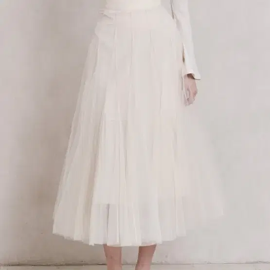 그레이스유 Etoile Banding Sha Skirt (Cream)