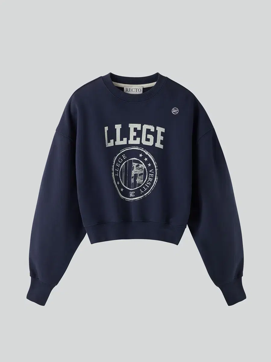 렉토 맨투맨 LLEGE LOGO SWEATSHIRT (NAVY)