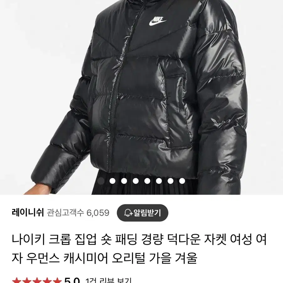 나이키 세미유광 숏패딩s