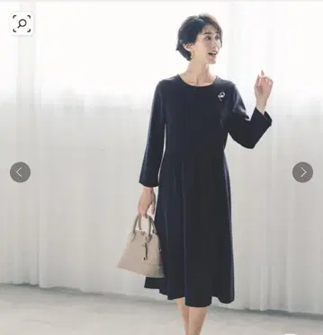 [택 포함] 유치원 입학 네이비 7부 소매 원피스