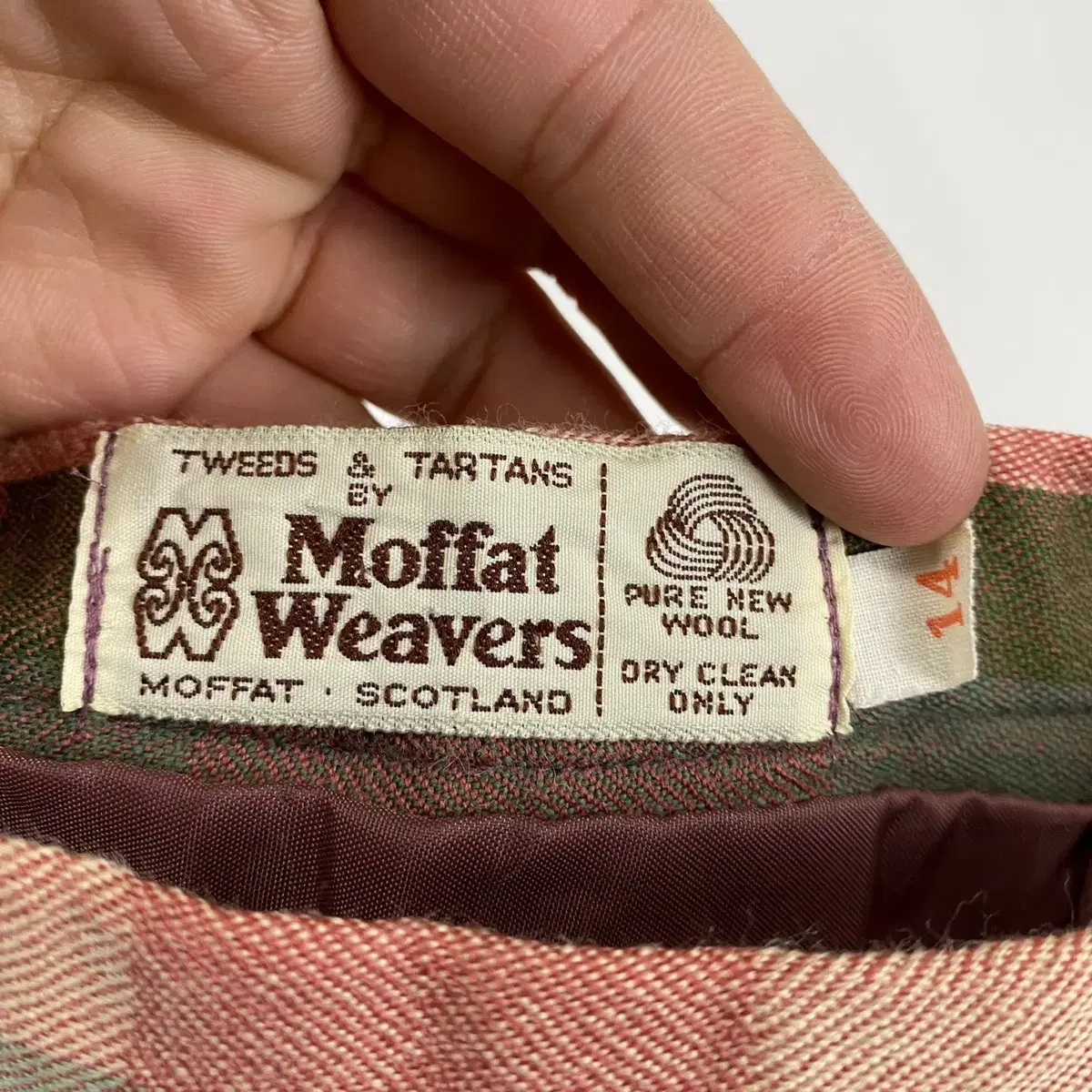 빈티지 moffat weavers made in scotland 울스커트