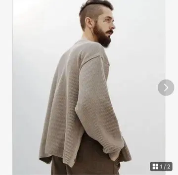 리돔 OVERSIZED 7G AZE KNIT 베이지 L