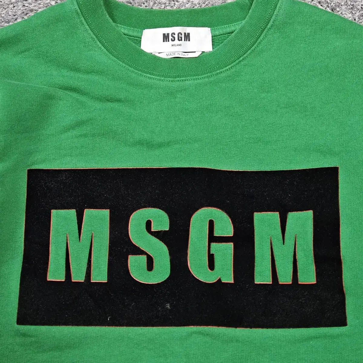 MSGM 박스로고 맨투맨