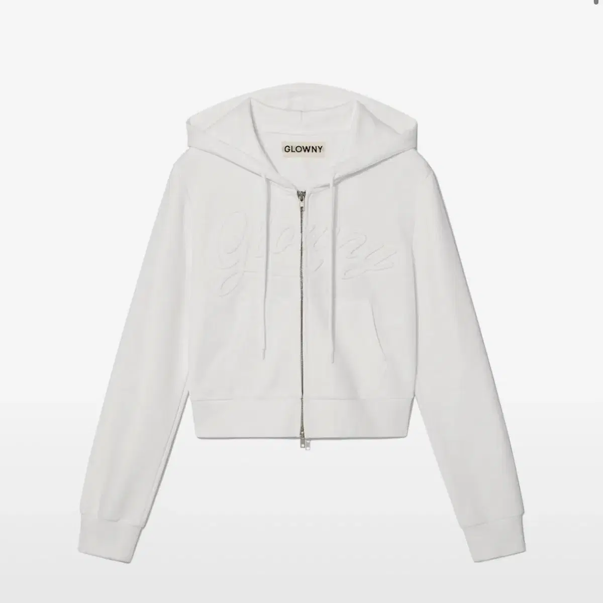 글로니 JORDAN CROP ZIP-UP HOODIE (WHITE)