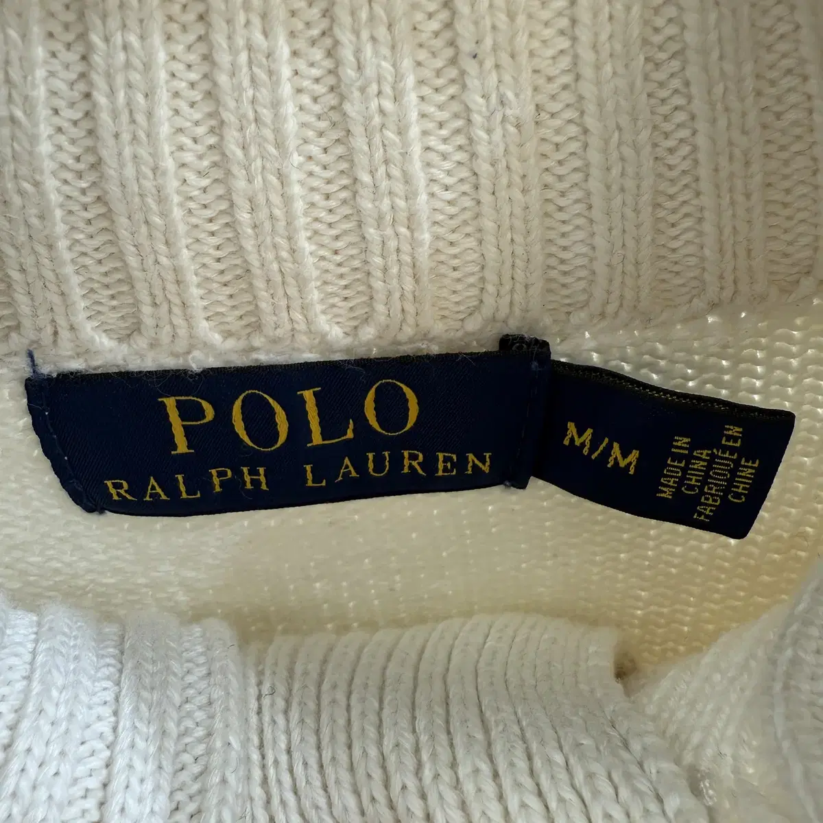 POLO RALPH LAUREN 화이트 목폴라니트