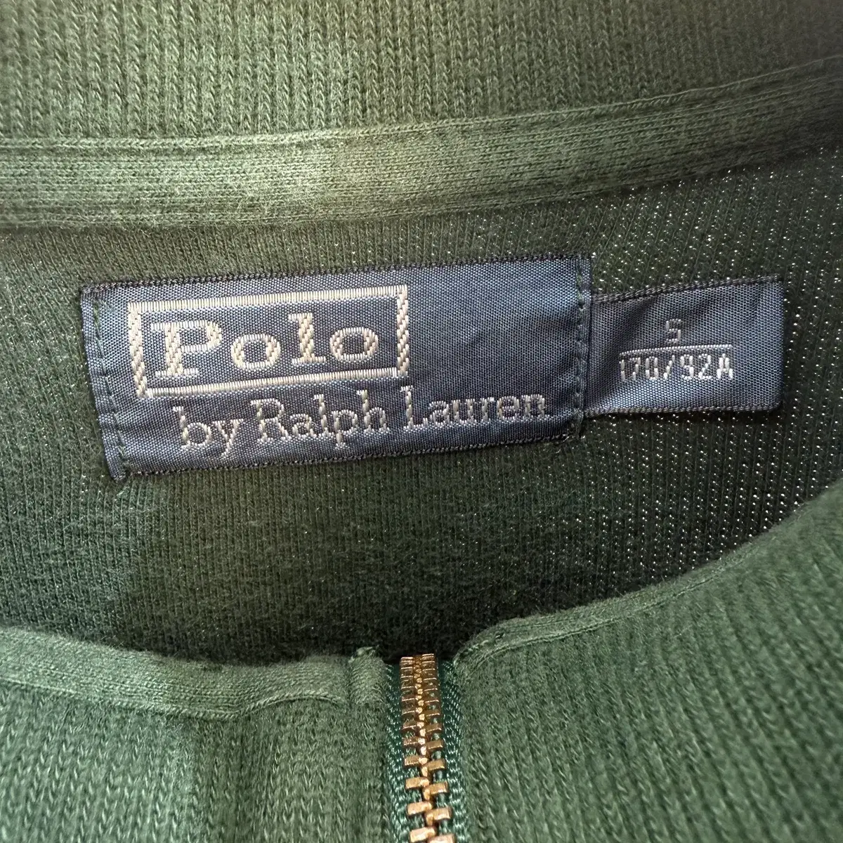 POLO RALPH LAUREN 그린 폴로 반집업 니트