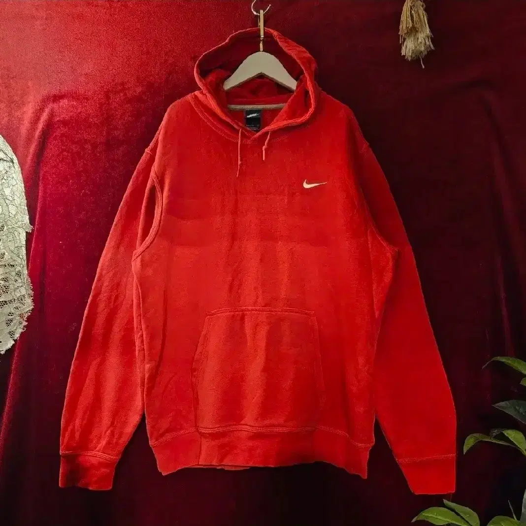 나이키(NIKE) 후드티셔츠 레드 XL size