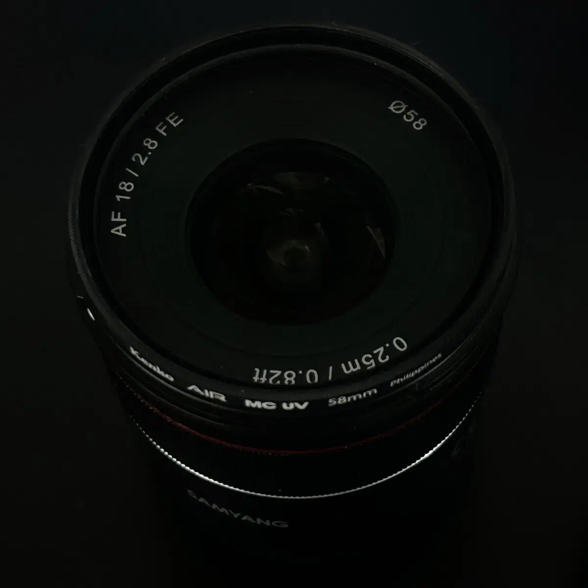 소니 마운트 삼양 18mm 2.8f 렌즈 겐코필터포함 A급