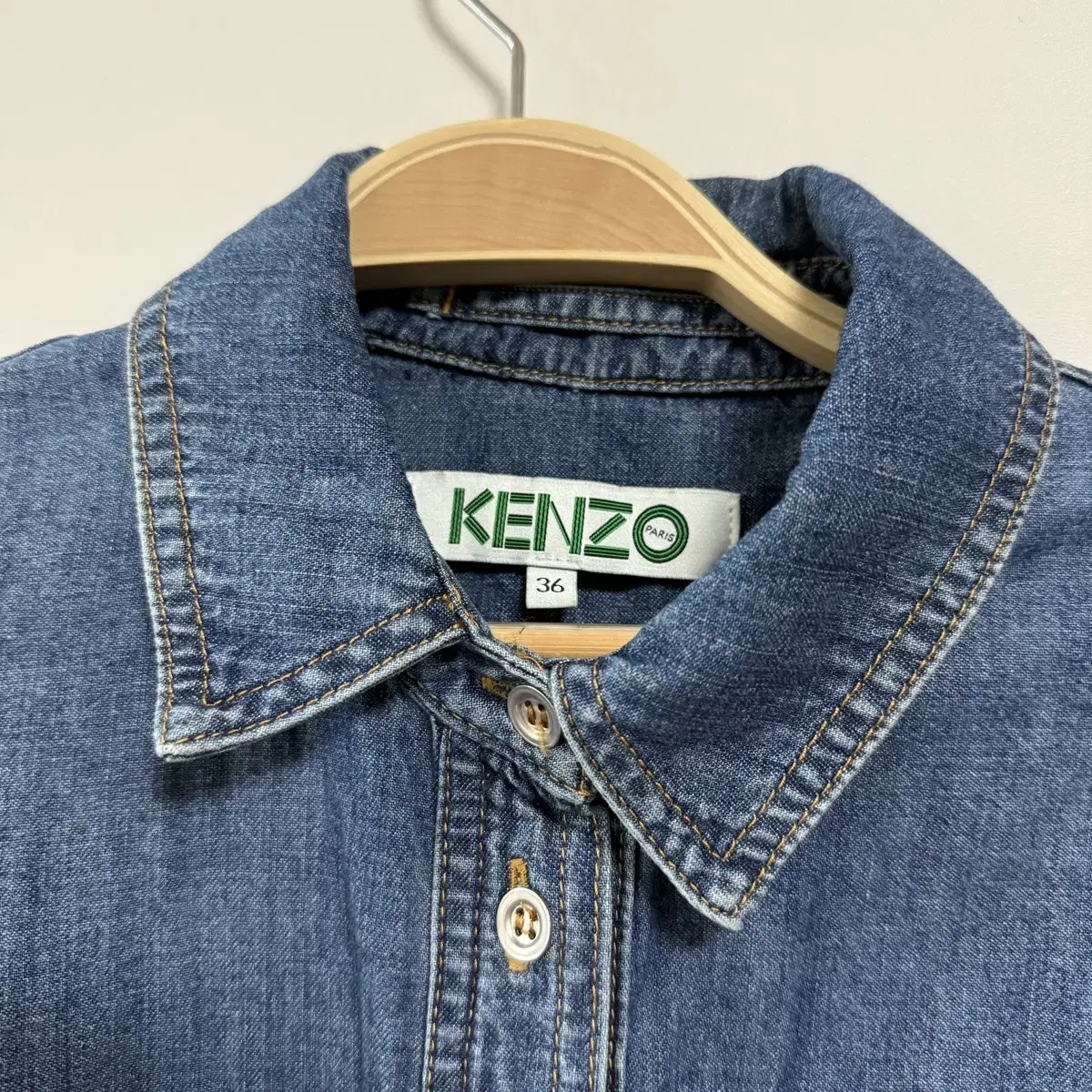 겐조(kenzo) 레귤러핏 데님셔츠