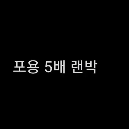 포용 포장용품 5배 랜박