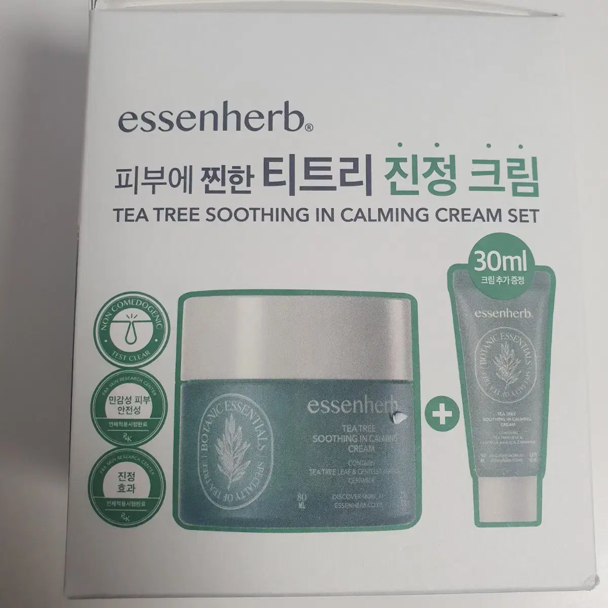 에센허브 티트리 수딩 인 카밍 크림 기획 세트 80ML + 30ML