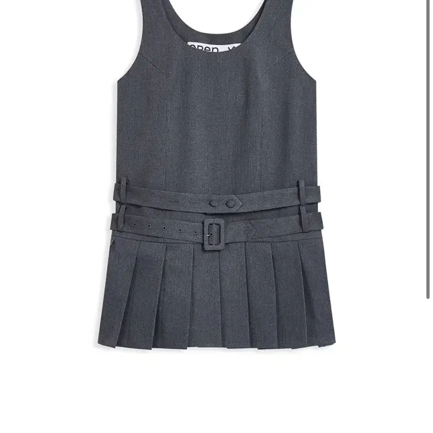 오픈와이와이 BELTED PLEATED MINI DRESS 플리츠 원피스