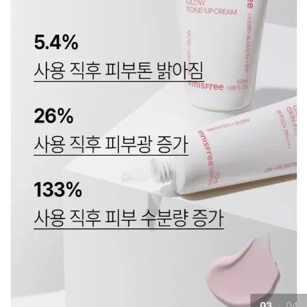 이니스프리 왕벚꽃 글로우 톤업 크림 50mL 미개봉 새상품