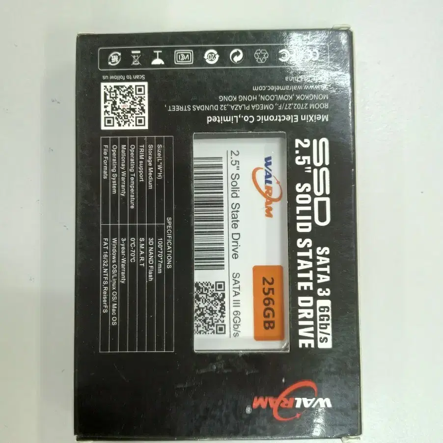 Sata3 6Gb/s노트북 드라이브 WALRAM 2.5인치  HDD 25