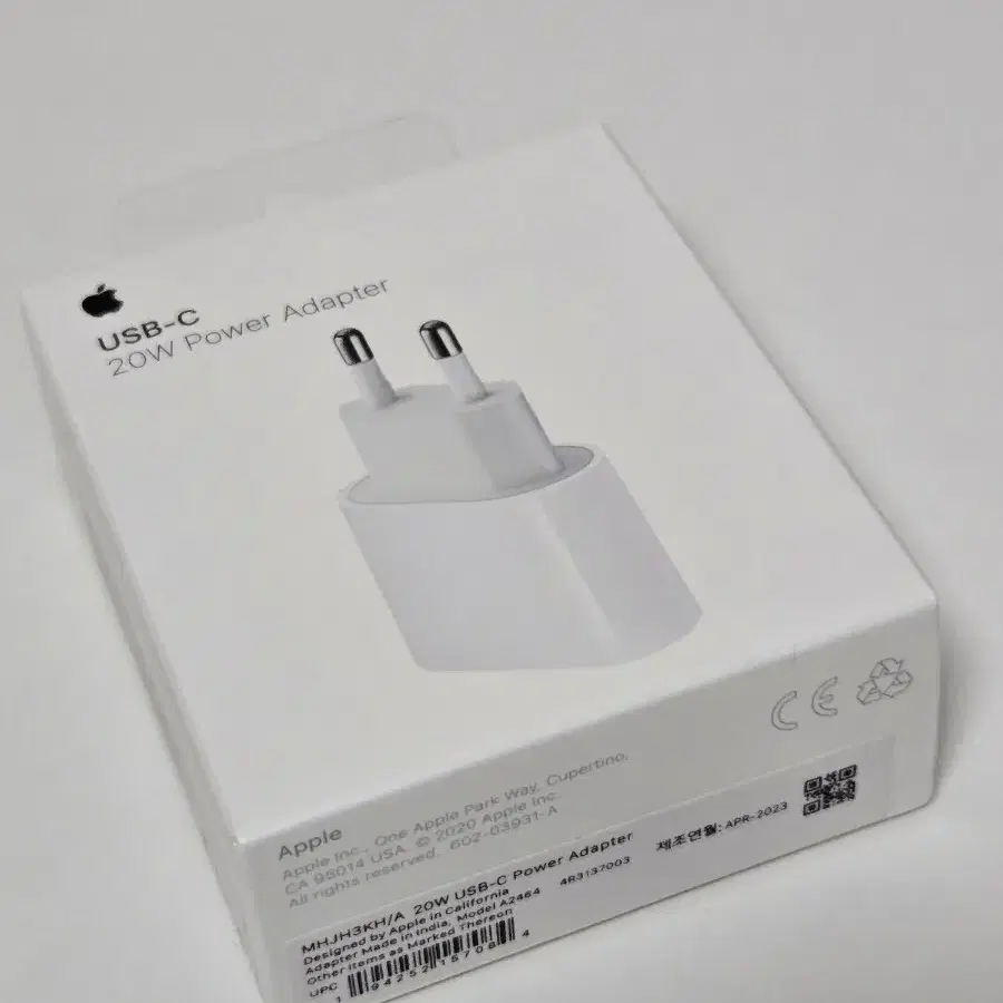 Apple 정품 20W USB-C 전원 어뎁터 아이폰 충전기