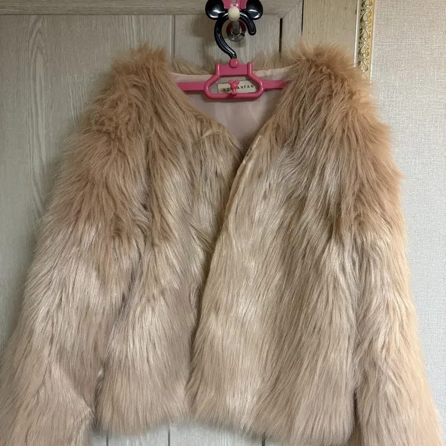 오도어 jessi fur jacket pink