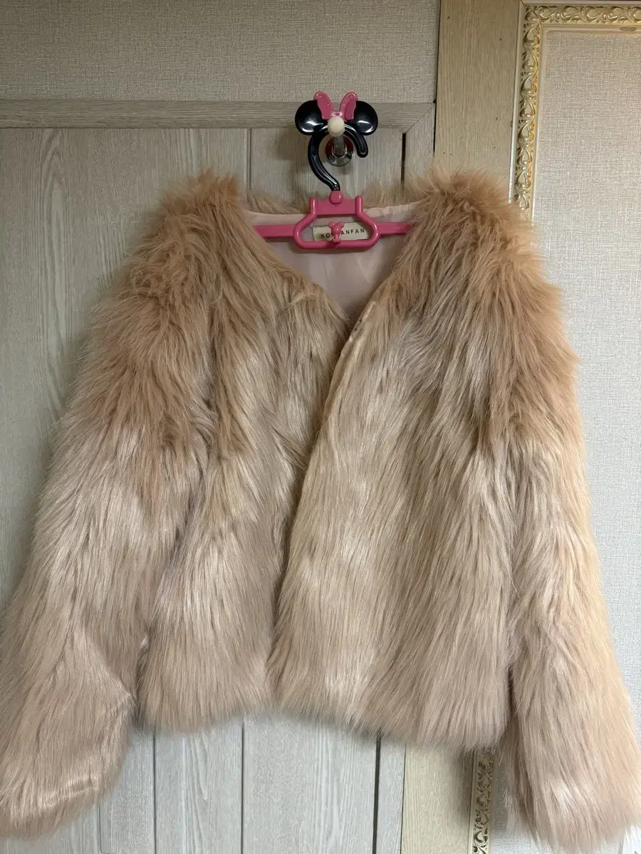 오도어 jessi fur jacket pink