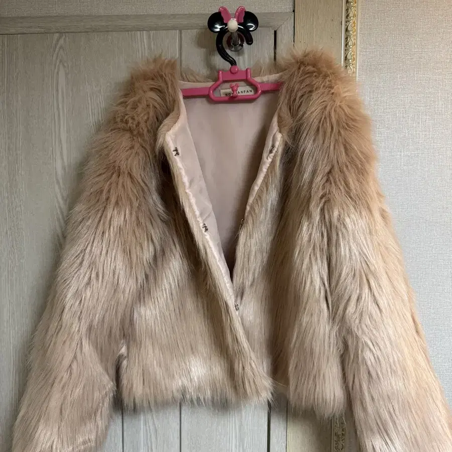 오도어 jessi fur jacket pink