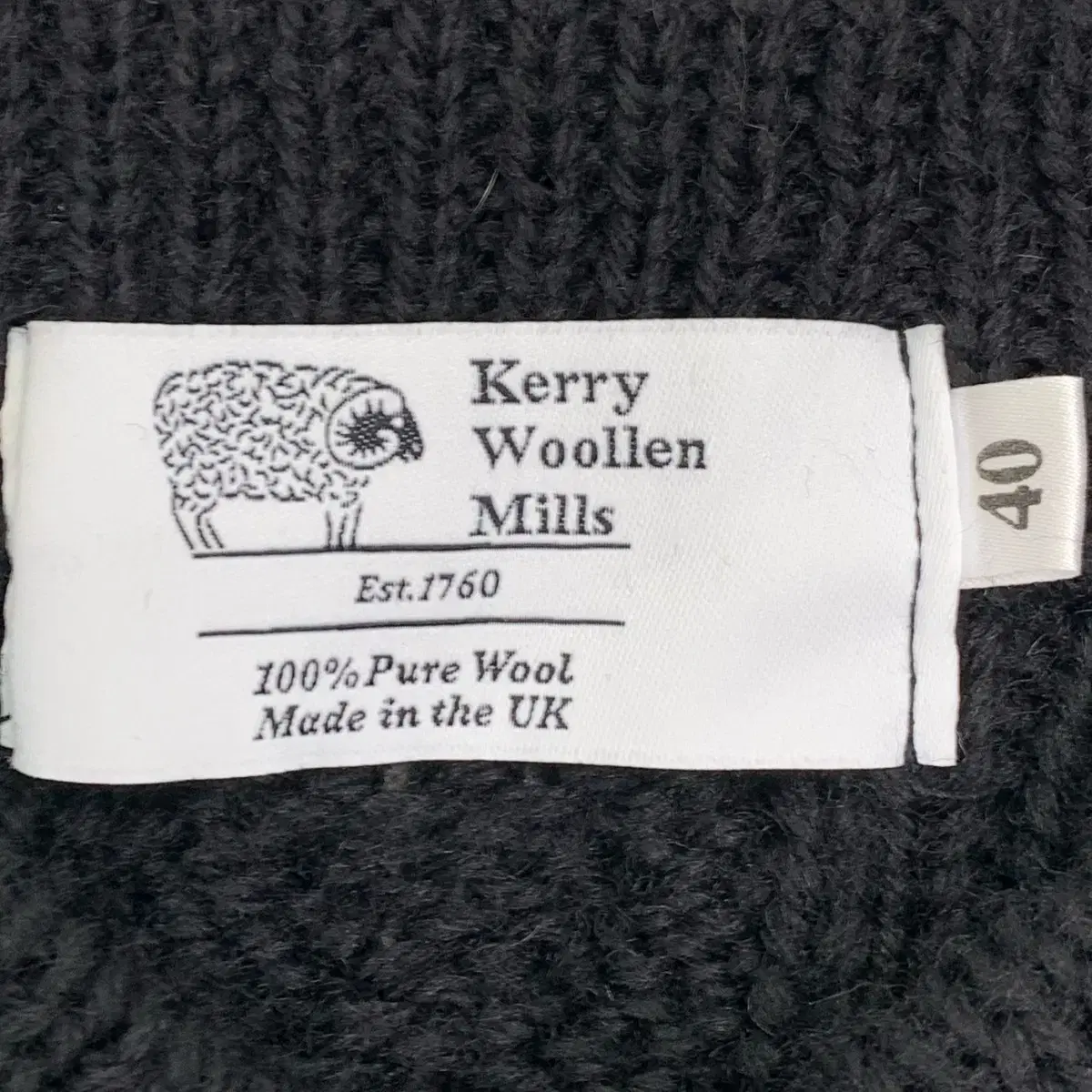 [M-L] Kerry Wollen Mills 아란 케이블 가디건