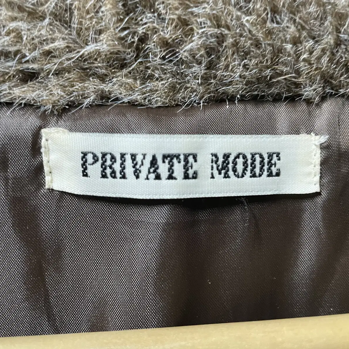 PRIVATE MODE 빈티지 크롭 퍼 자켓